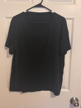 COS Collection of Style Women L Short Sleeve Minimalist Pullover Top Luxury SOFT